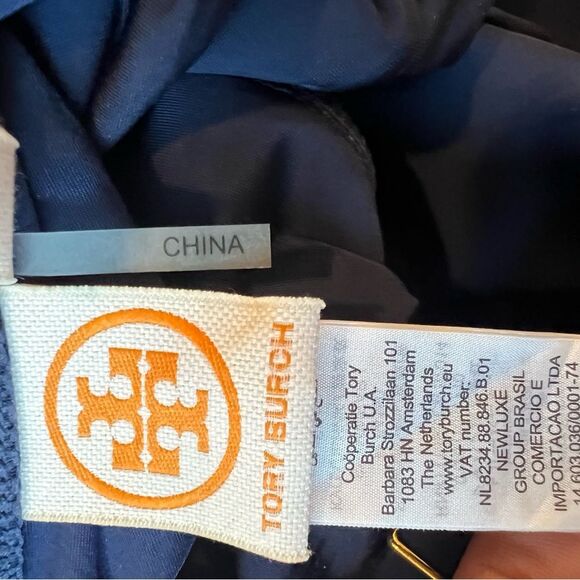 TORY BURCH LIPSI CONTRAST-TRIM ONE-PIECE BEST UNDERWIRE SWIMSUIT Size Medium - Picture 9 of 10